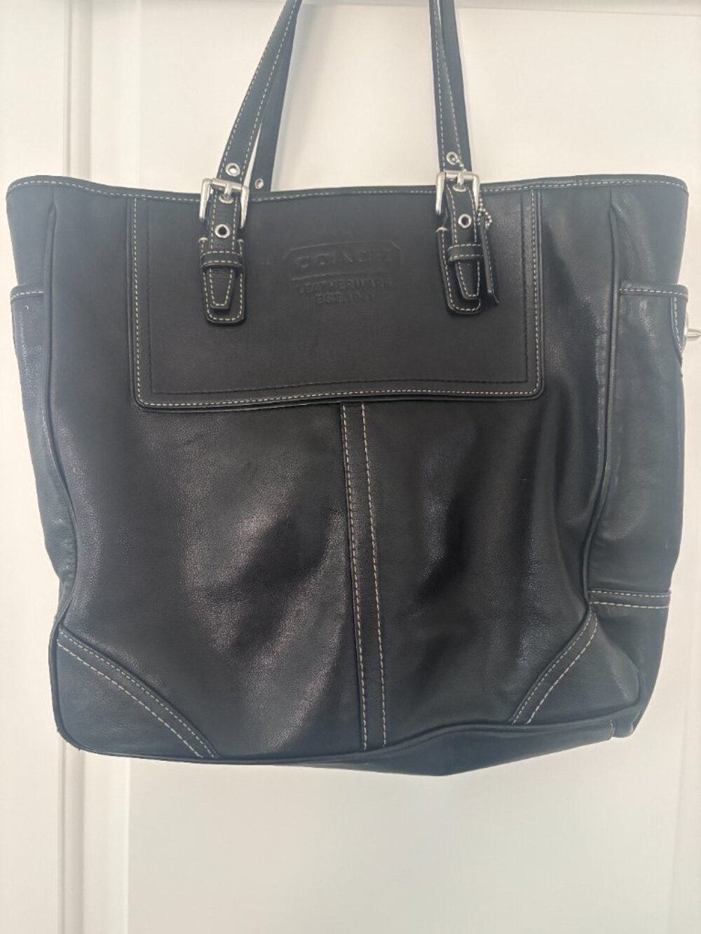 Coach Black Leather Tote Bag - H0720 F11397